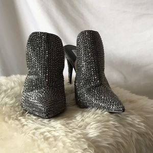 Steve Madden “Sky” Rhinestones high heel mule
